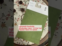 Tessuto leggero e traspirante 157GSM Twill Polyester per giacche